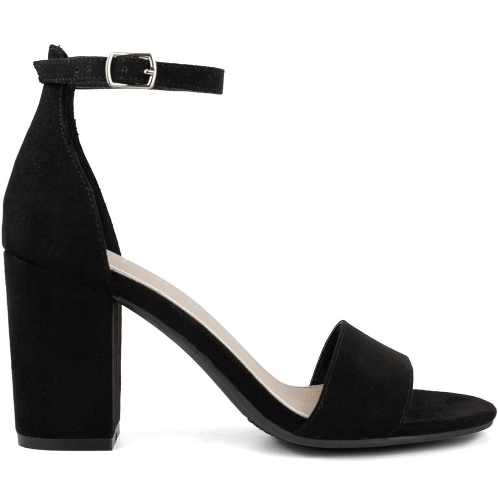 Sugar Women's Machelene Block Heel Dress Shoes Ankle Strap Sandals Black 6.5
